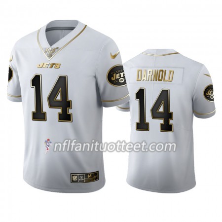 Miesten New York Jets NFL Pelipaita Sam Darnold 14 Nike Valkoinen Golden Edition 100th